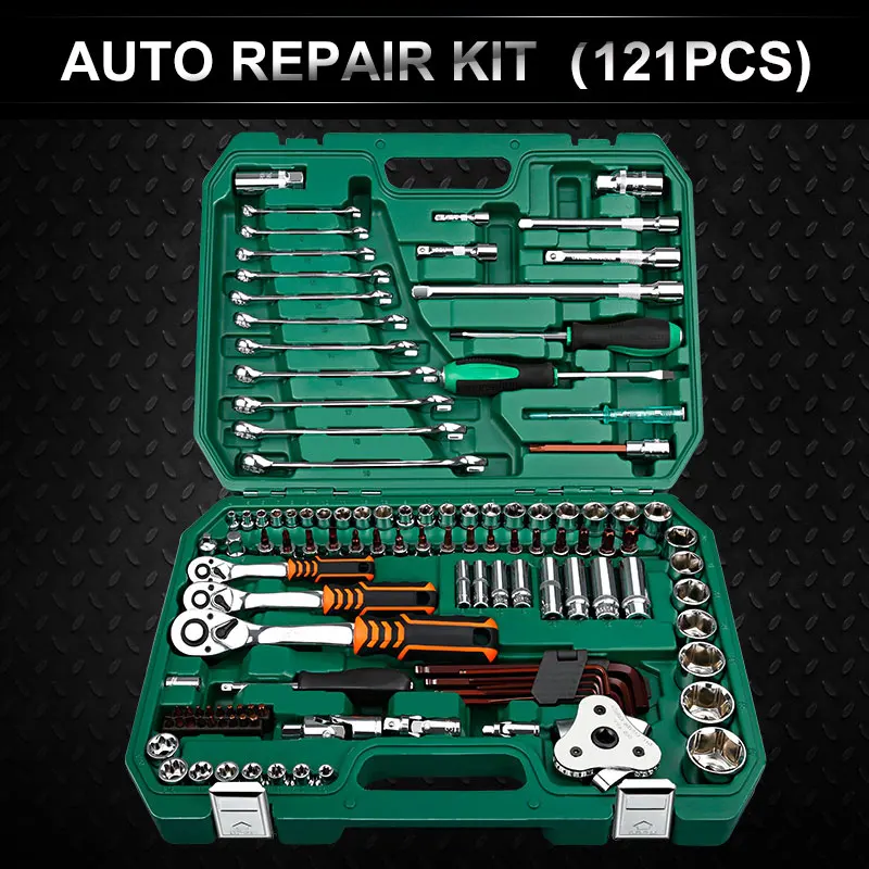 121PC Car Repair Tools Mechanic Tools Set Socket Wrench Tools for Auto Ratchet Spanner Screwdriver Socket Set Hex Key
121PC Car Repair Tools Mechanic Tools Set Socket Wrench Tools for Auto Ratchet Spanner Screwdriver Socket Set Hex Key