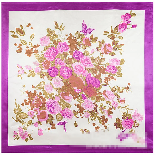 90 * 90cm 2017 big size High Quality Imitated Silk square Scarves Shawl beige fashion flowers large square silk scarves
90 * 90cm 2017 big size High Quality Imitated Silk square Scarves Shawl beige fashion flowers large square silk scarves