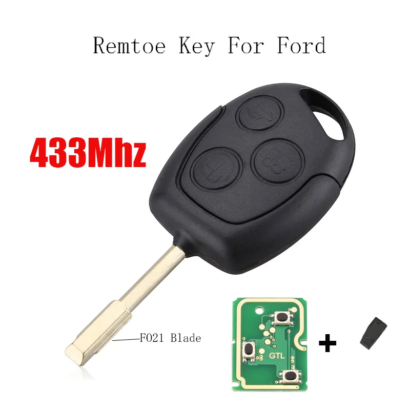 3BT 433 МГц транспондер чип 4D63 или 4D60 удаленный ключ для FORD Focus Fiesta Mondeo C MAX Fusion Transit KA
