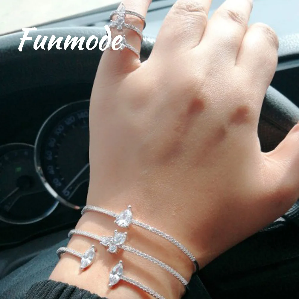 Funmode Hot Sale Water Drop Shape Exquisite AAA CZ Micro Pave Bracelets, Bangle Women and Rings Fashion Jewelry Bijoux F003K
Funmode Hot Sale Water Drop Shape Exquisite AAA CZ Micro Pave Bracelets, Bangle Women and Rings Fashion Jewelry Bijoux F003K
