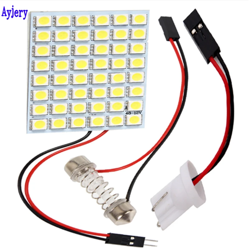 AYJERY 20Set Festoon T10 Led Dome Light Panel Light 48 SMD 5050 LED Car Reading Interior Light 2 Adapter DC 12V White Car Light
AYJERY 20Set Festoon T10 Led Dome Light Panel Light 48 SMD 5050 LED Car Reading Interior Light 2 Adapter DC 12V White Car Light