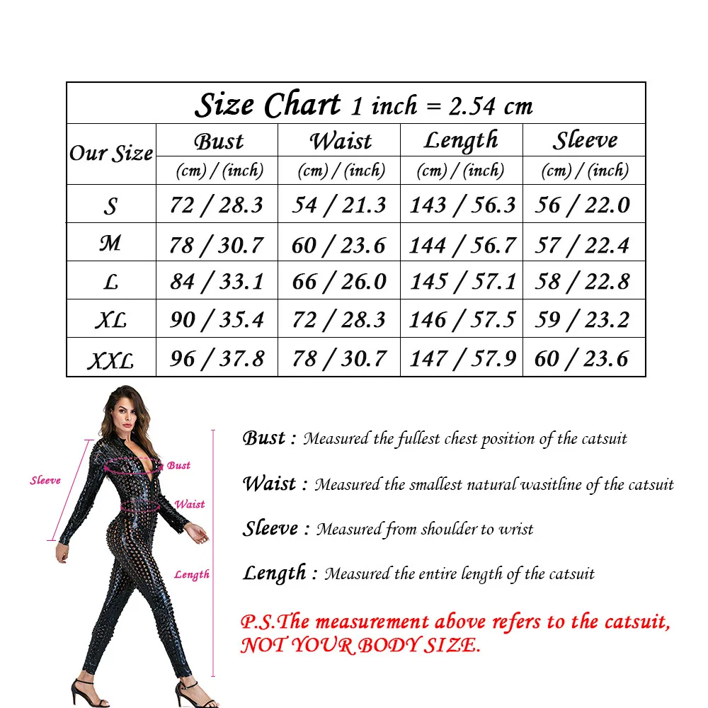 Womens Jumpsuit Catsuit Romper Metallic Bodysuit Sexy Clubwear Stripper Leather Hollow Out Catsuit Wetlook Jumpsuit
Womens Jumpsuit Catsuit Romper Metallic Bodysuit Sexy Clubwear Stripper Leather Hollow Out Catsuit Wetlook Jumpsuit