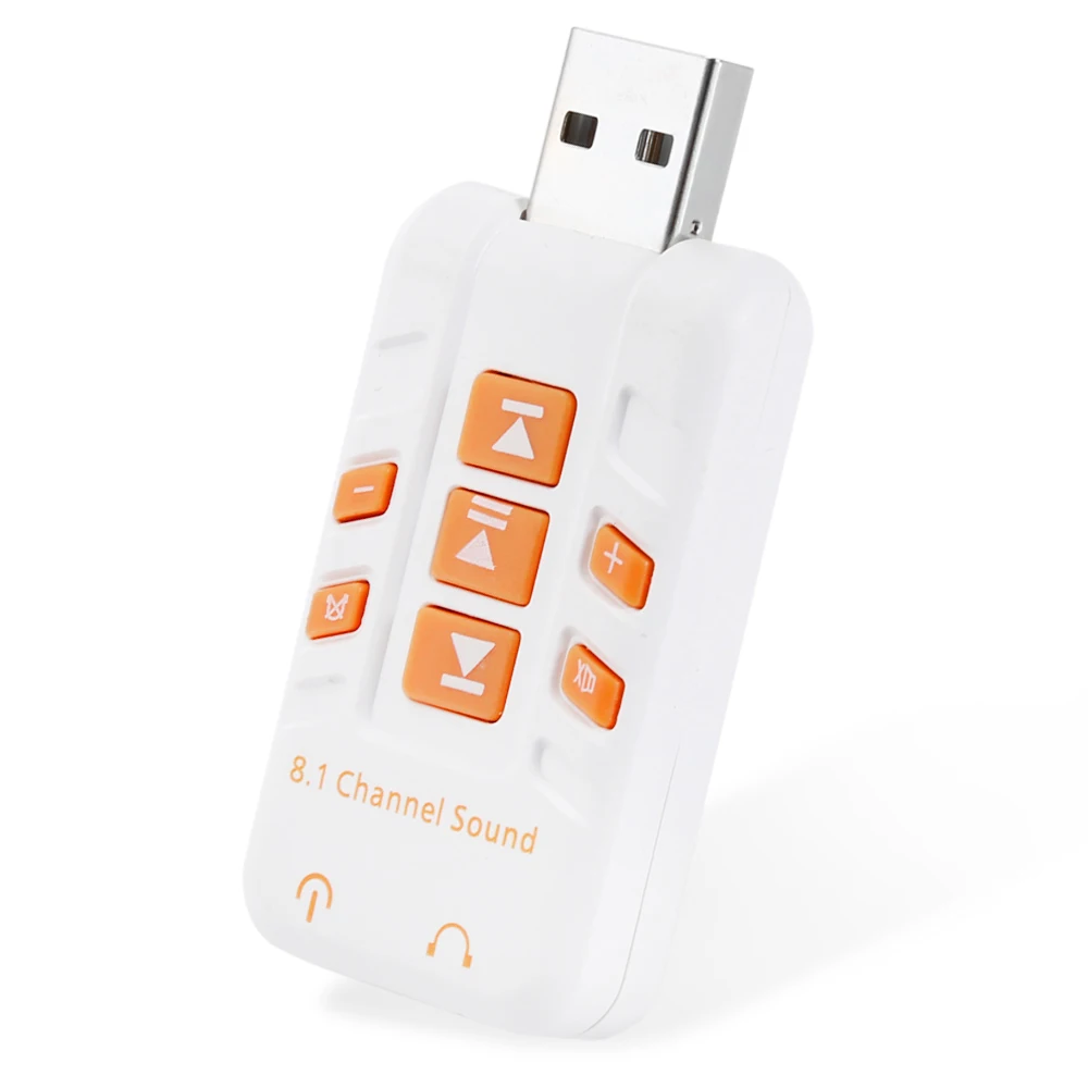 Оригинальное антимагнитный Внешний USB звуковая карта 8.1 адаптер 3D Аудио микрофон
