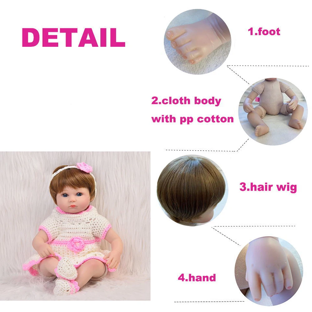 KEIUMI 18inch Newborn Silicone Boneca Reborn Doll Magnetic Pacifier bebe Reborn Baby Doll With Clothes Toys for Girls 43cm
KEIUMI 18inch Newborn Silicone Boneca Reborn Doll Magnetic Pacifier bebe Reborn Baby Doll With Clothes Toys for Girls 43cm
