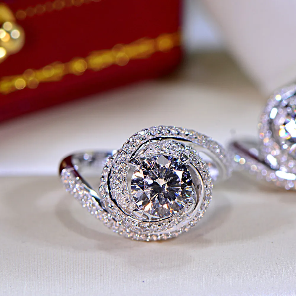 Виктория Вик крест ювелирные изделия 3ct AAAAA Циркон cz обручальное кольца для