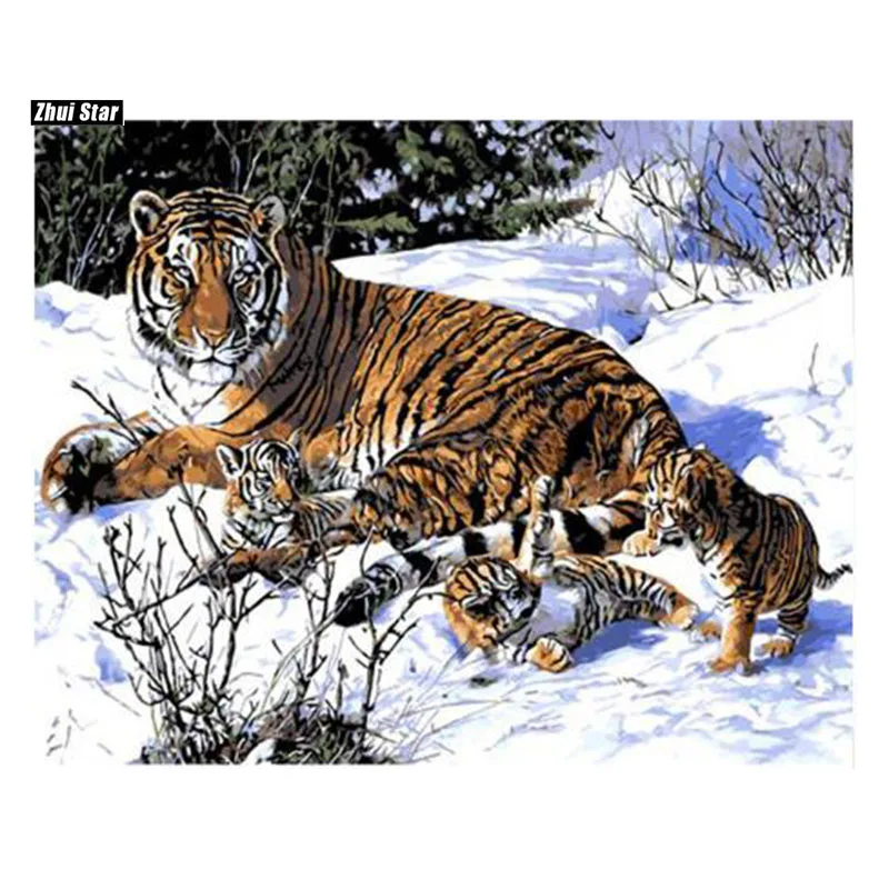 Digital Diy oil painting by numbers snow tiger wall decor picture on canvas oil paint coloring by number drawing animals xsh
Digital Diy oil painting by numbers snow tiger wall decor picture on canvas oil paint coloring by number drawing animals xsh