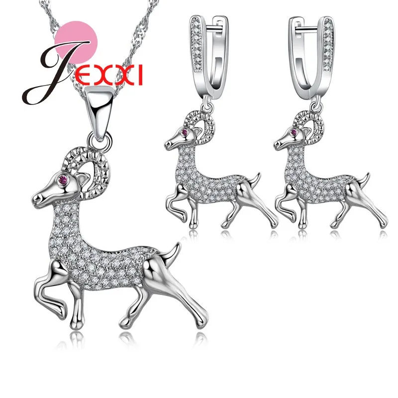 Top Quality Animal Sheep Fashion Jewelry Set For Women 925 Sterling Silver CZ Crystal Birthday Necklaces Earring Set Girl
Top Quality Animal Sheep Fashion Jewelry Set For Women 925 Sterling Silver CZ Crystal Birthday Necklaces Earring Set Girl