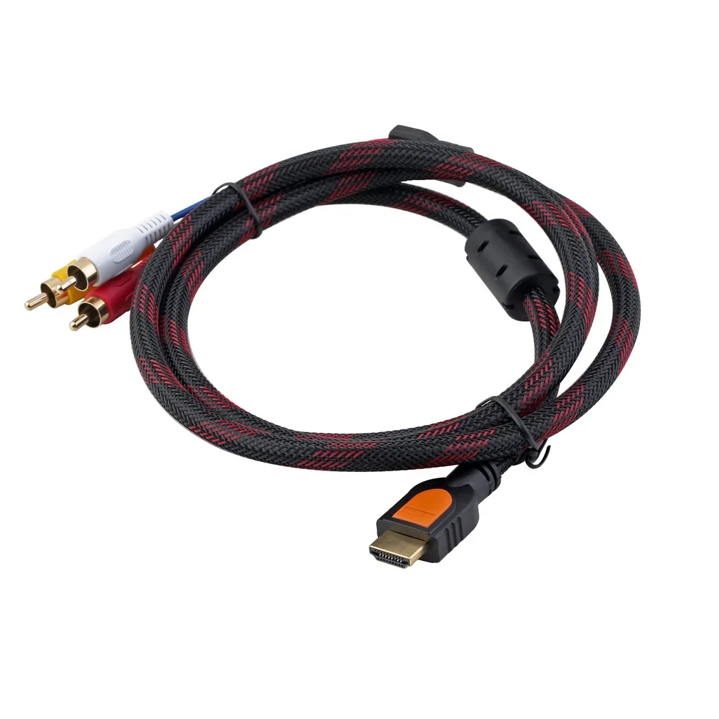 Высокое качество HDMI высокое до 3 RCA 1 5 м кабель Мужской адаптер конвертер для HDTV
