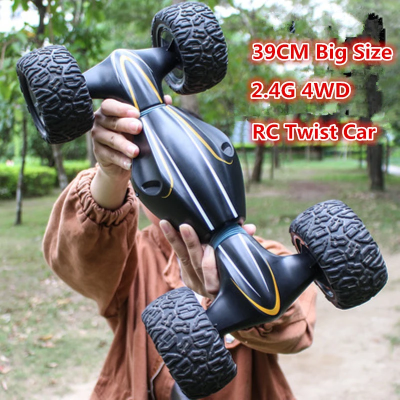39cm Big Size 2.4G 4CH 4WD 1:10 12KM/H Remote Control RC Twist Car 75 degree slope Drive Double Side Drive One Key stunt gifts
39cm Big Size 2.4G 4CH 4WD 1:10 12KM/H Remote Control RC Twist Car 75 degree slope Drive Double Side Drive One Key stunt gifts