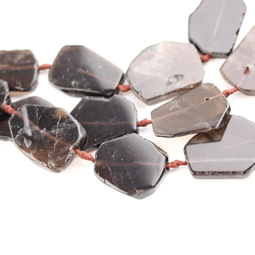 Smooth Smoky Color Quartz Crystals Slice Beads,Drilled Raw Natural Stones Slabs Beads Pendants
Smooth Smoky Color Quartz Crystals Slice Beads,Drilled Raw Natural Stones Slabs Beads Pendants