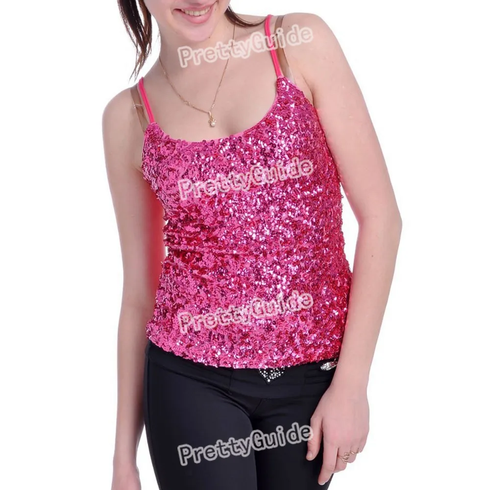PrettyGuide Women Flashy Sequins All Over Front Sparkle Spaghetti Strap Cami Tank Top Clubwear Top 11 Colors
PrettyGuide Women Flashy Sequins All Over Front Sparkle Spaghetti Strap Cami Tank Top Clubwear Top 11 Colors