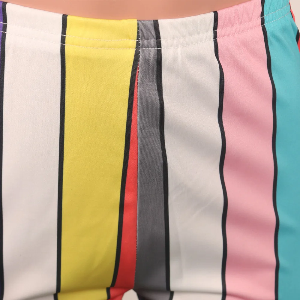 Sexy 2 Piece Set Women Rainbow Vertical Striped Strapless Crop Top+Bodycon Short Summer Outfit Casual Two Pcs Tracksuits B596
Sexy 2 Piece Set Women Rainbow Vertical Striped Strapless Crop Top+Bodycon Short Summer Outfit Casual Two Pcs Tracksuits B596