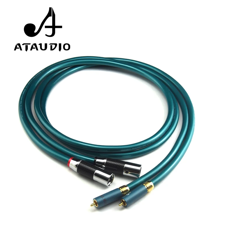 Кабель ATAUDIO Hifi RCA к XLR Pure OCC высокое качество 2 штекер штекер|rca to xlr cable|hifi rca2 rca |