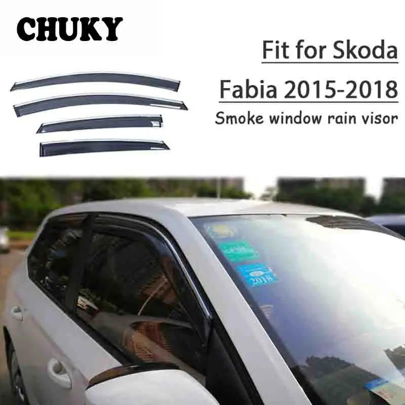 Chuky 4pcs ABS Car Styling Window Sun Visors Awnings Shelters Rain Shield For Skoda Fabia 2015 2016 2017 2018 Auto Accessories
Chuky 4pcs ABS Car Styling Window Sun Visors Awnings Shelters Rain Shield For Skoda Fabia 2015 2016 2017 2018 Auto Accessories