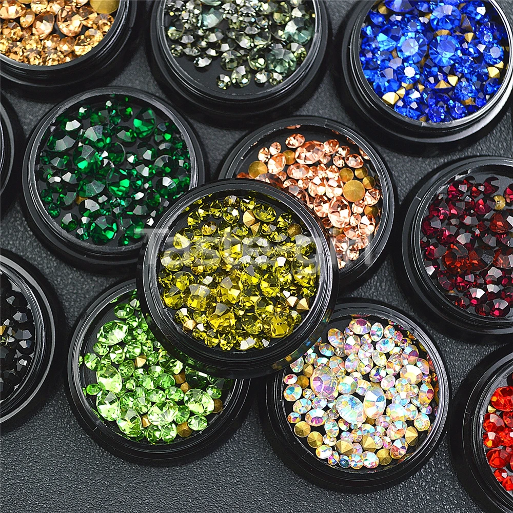 Mixed Sizes Sharp Bottom Rhinestone 3D Nail art Decoration Crystal Manicure nails Accessories tools culet diamond
Mixed Sizes Sharp Bottom Rhinestone 3D Nail art Decoration Crystal Manicure nails Accessories tools culet diamond