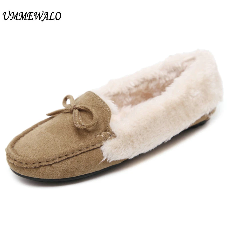 UMMEWALO Women Flat Shoes Winter Warm Loafer Shoes Woman Flock Short Plush Cotton Bow Shoes Mother Loafers Driving Footwear B912
UMMEWALO Women Flat Shoes Winter Warm Loafer Shoes Woman Flock Short Plush Cotton Bow Shoes Mother Loafers Driving Footwear B912