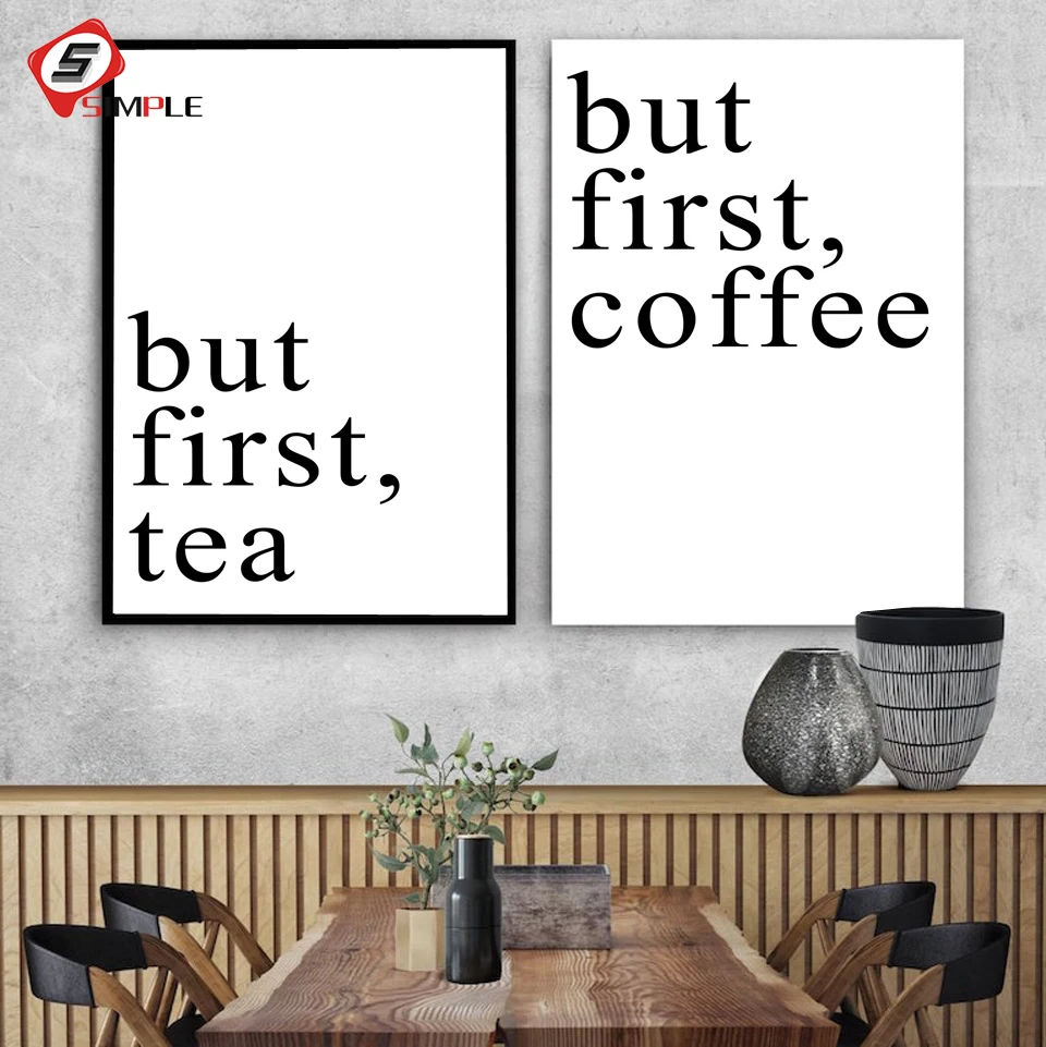 Minimalist Nordic Poster Black and White Letter Tea Coffee Quotes Posters And Prints Kitchen Canvas Painting Home Decor Unframed
Minimalist Nordic Poster Black and White Letter Tea Coffee Quotes Posters And Prints Kitchen Canvas Painting Home Decor Unframed