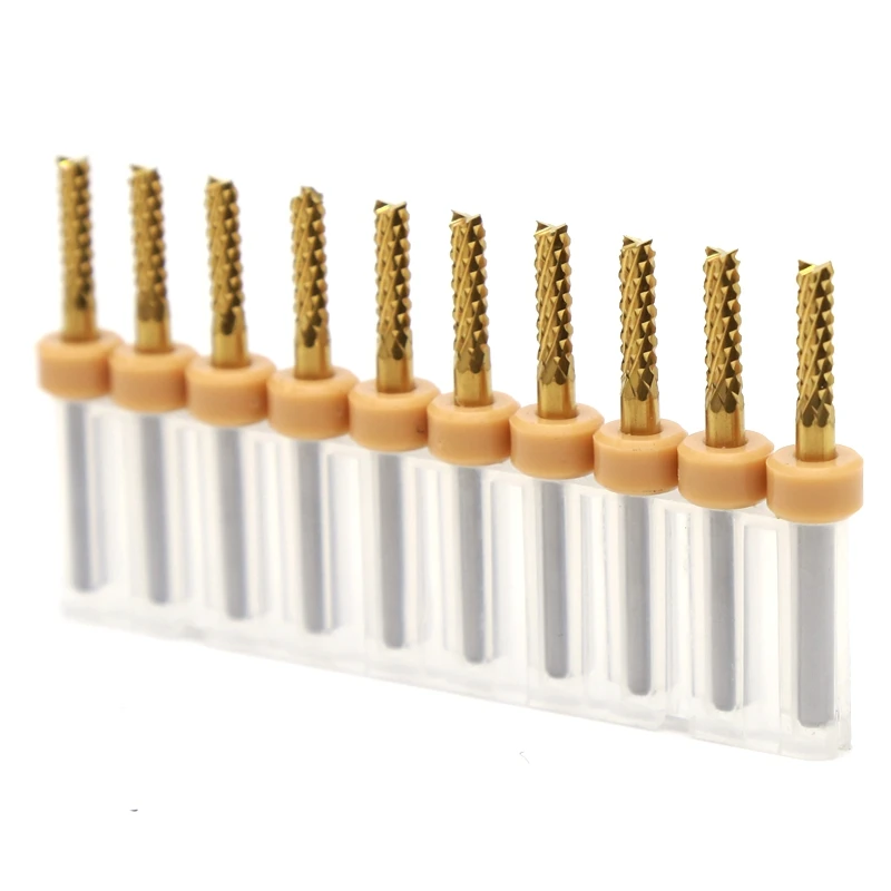 Titanium Coating PCB Milling Cutter 2.0mm / 10pcs CNC Routing Tool, Tungsten Carbide Microcomputer Carving Metal Wood Milling
Titanium Coating PCB Milling Cutter 2.0mm / 10pcs CNC Routing Tool, Tungsten Carbide Microcomputer Carving Metal Wood Milling