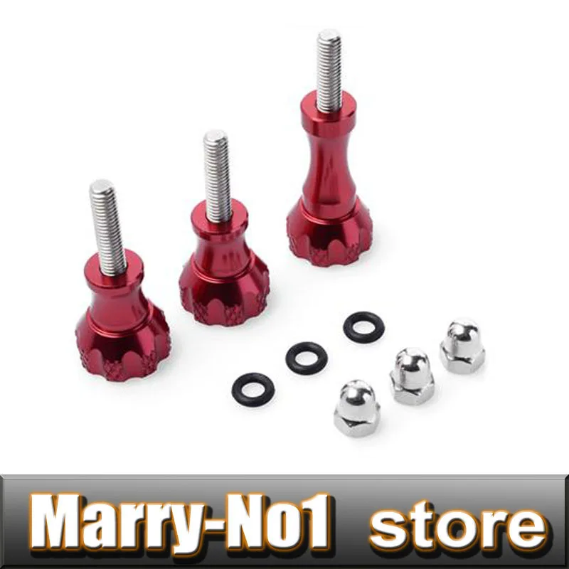 

6 pieces/lot red Stainless Steel Gopro Adjustment Screw For GoPro Hero HD Hero1 Hero2 Hero3 3+ 4