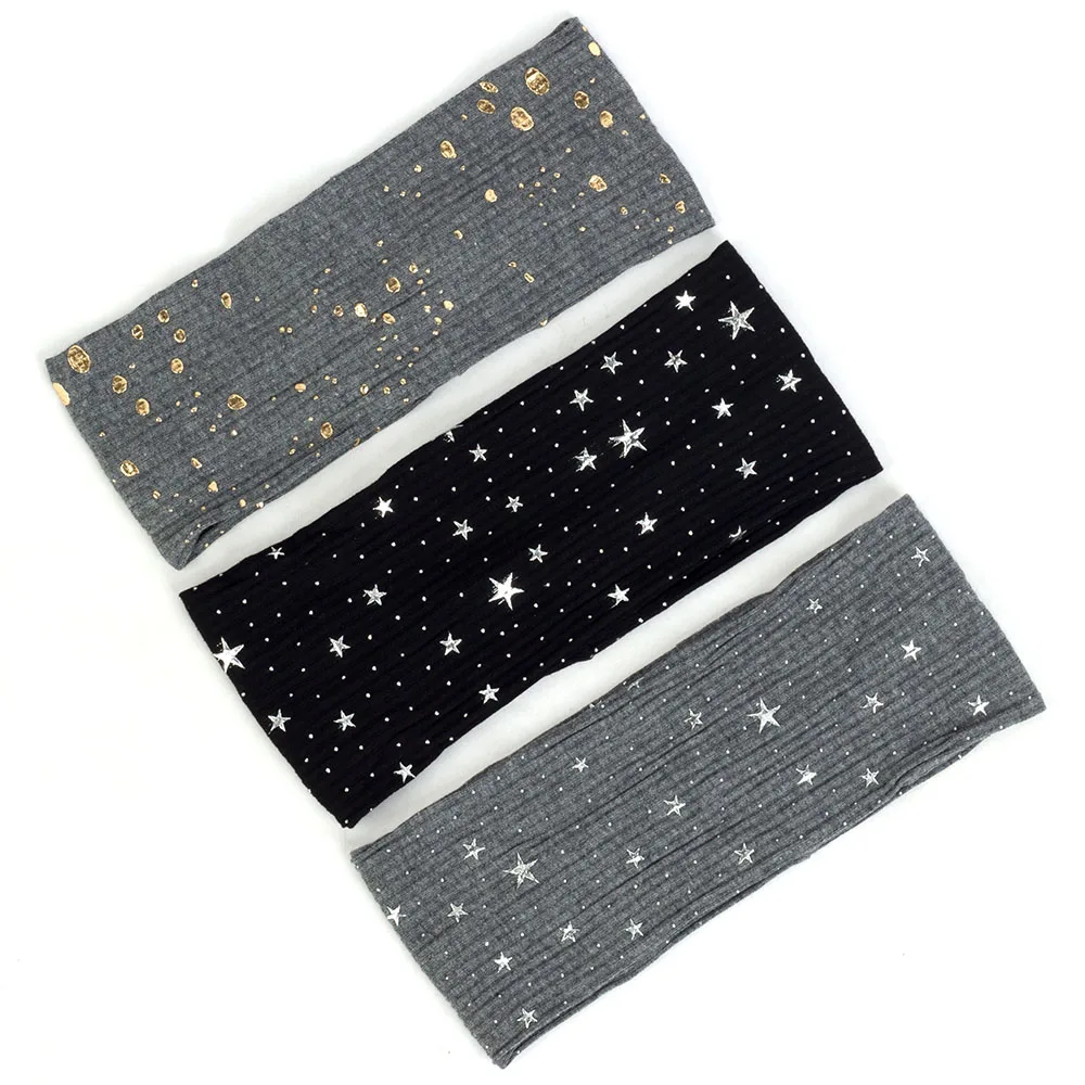Star Print Elastic Hairband Gold Splatter Paint Bohemia Ribbed Headband For Female Women Hair Accessories Turban Headwear Flat
Star Print Elastic Hairband Gold Splatter Paint Bohemia Ribbed Headband For Female Women Hair Accessories Turban Headwear Flat