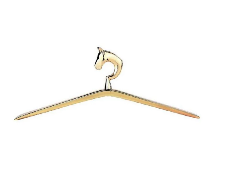 10x PACK, Aluminum Cloth Hanger / Fancy Coat Hanger in Golden Finish with Horse Head / 1.1kg Weight
10x PACK, Aluminum Cloth Hanger / Fancy Coat Hanger in Golden Finish with Horse Head / 1.1kg Weight