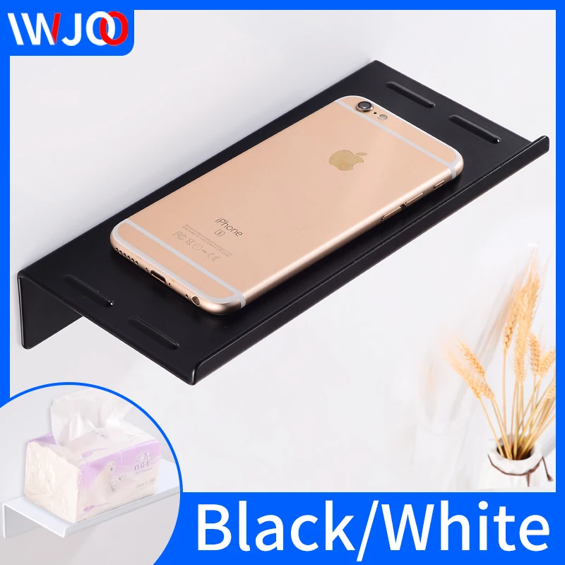Bathroom Shelves Shower Storage Rack Black Toilet Paper Holder White Corner Shampoo Shelf Single Wall Mounted Mobile Phone Tray
Bathroom Shelves Shower Storage Rack Black Toilet Paper Holder White Corner Shampoo Shelf Single Wall Mounted Mobile Phone Tray