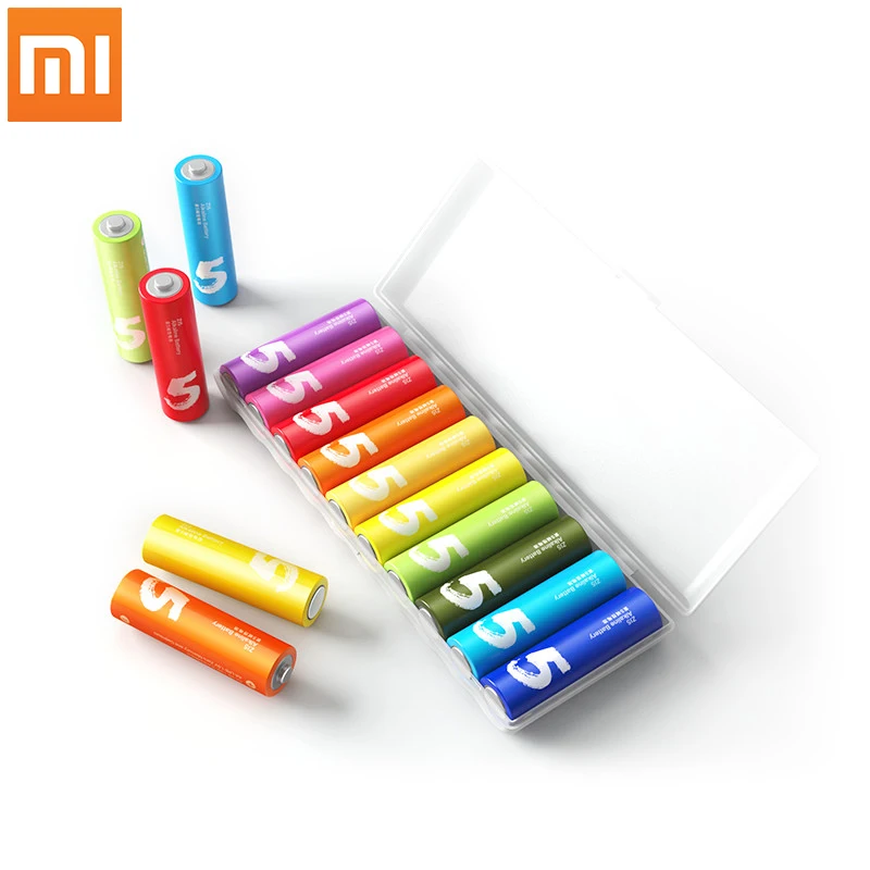 Оригинальный Xiaomi 10 шт./лот ZMI ZI5 AA щелочной радуги одноразовый комплект