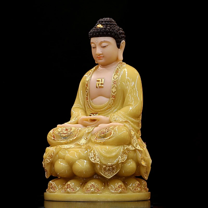30CM LARGE- Buddhist high-grade Sakyamuni Buddha yellow jade gilding Sculpture statue Home SHOP TOP efficacious Talisman Mascot
30CM LARGE- Buddhist high-grade Sakyamuni Buddha yellow jade gilding Sculpture statue Home SHOP TOP efficacious Talisman Mascot
