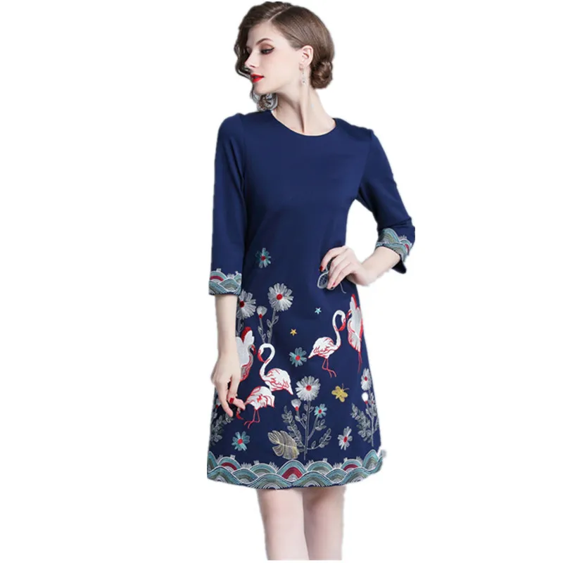 JSXDHK New 2021 Women Three Quarter Sleeve Dress Autumn Embroidery Animal Floral Luxury Dress Fashion Bodycon Dress Vestidos
JSXDHK New 2021 Women Three Quarter Sleeve Dress Autumn Embroidery Animal Floral Luxury Dress Fashion Bodycon Dress Vestidos