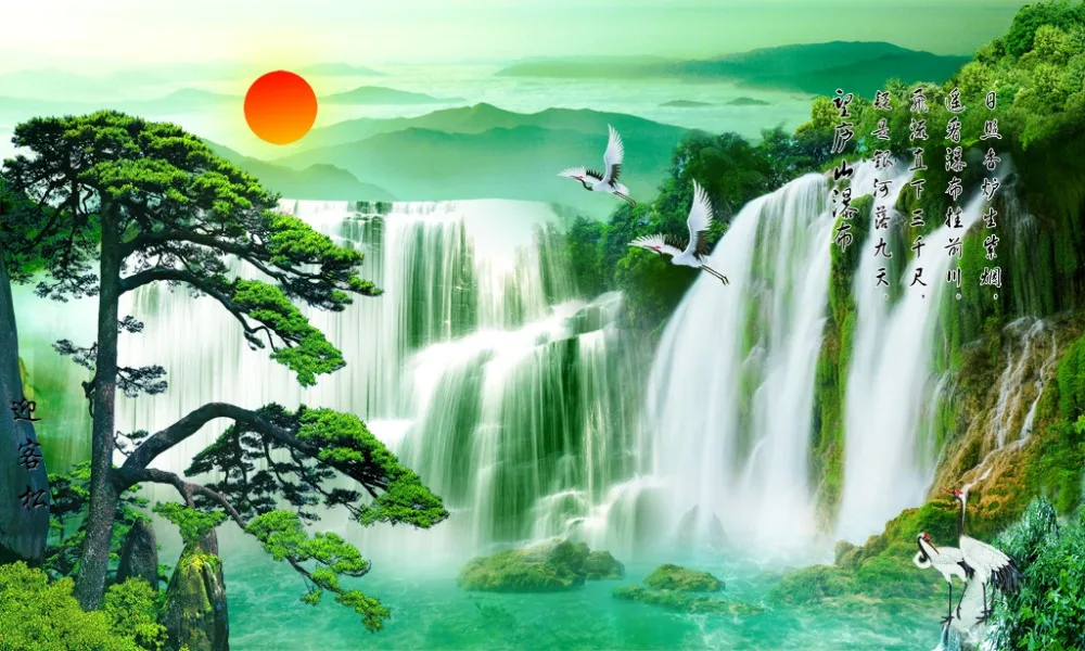 Sun waterfall scenery Window Blackout 3d Curtains For Home Living room Blackout Cotinas Decorative door curtain
Sun waterfall scenery Window Blackout 3d Curtains For Home Living room Blackout Cotinas Decorative door curtain