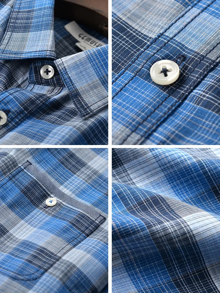 2019 New arrival fashion Summer Short sleeved Men Pure Cotton Youth Casual Shirts Plaid Single Breasted plus size M LXL2XL-6XL
2019 New arrival fashion Summer Short sleeved Men Pure Cotton Youth Casual Shirts Plaid Single Breasted plus size M LXL2XL-6XL