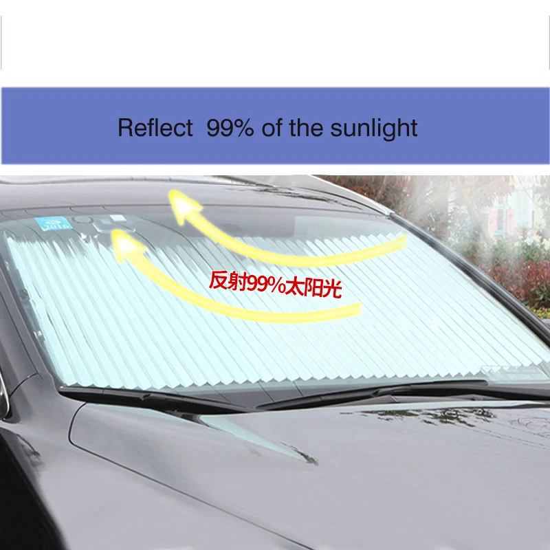 Car Retractable windshield 46/65/70cm sun shade Block sunshade cover Front Rear window foil Curtain for Solar UV proect film
Car Retractable windshield 46/65/70cm sun shade Block sunshade cover Front Rear window foil Curtain for Solar UV proect film