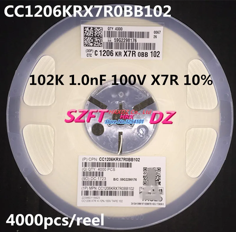SZFTHRXDZ 100% Новые оригинальные оптовые цены 4000 шт. CC1206KRX7R0BB102 102K 1.0nF 100V X7R 10%
SZFTHRXDZ 100% Новые оригинальные оптовые цены 4000 шт. CC1206KRX7R0BB102 102K 1.0nF 100V X7R 10%