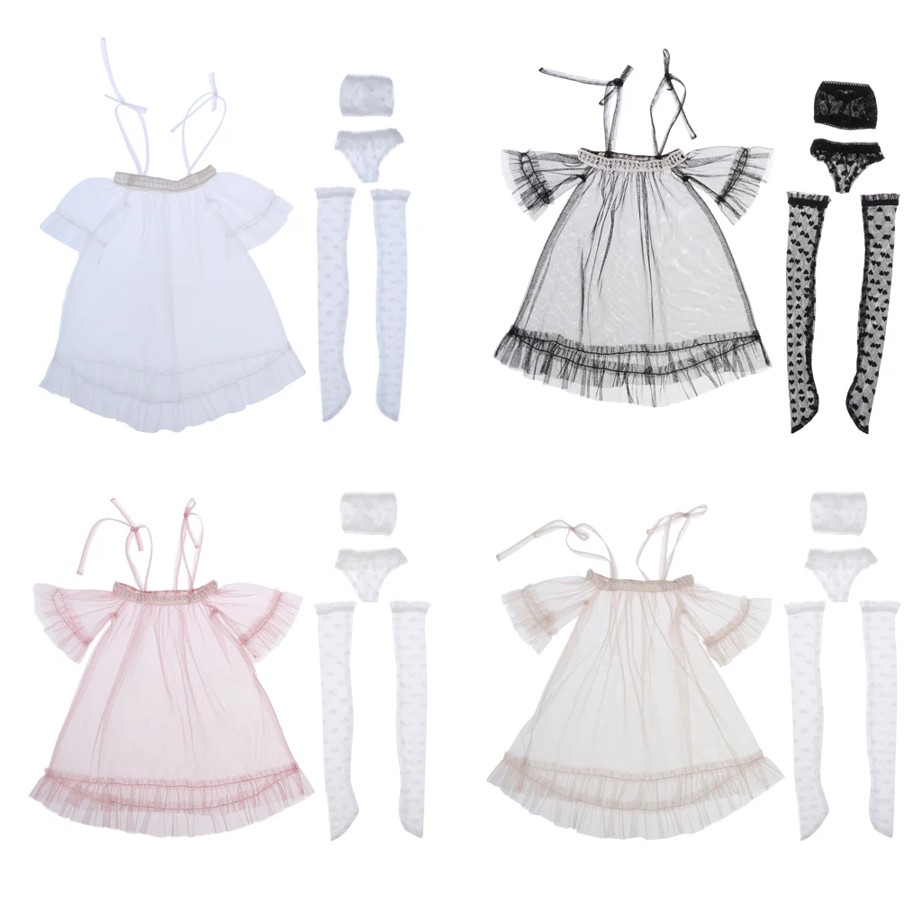 Cute Doll Girl Dress Set, One-piece Dress, Underwear and Socks Set for 1/3 BJD MSD Dollfie Clothes and Accessories
Cute Doll Girl Dress Set, One-piece Dress, Underwear and Socks Set for 1/3 BJD MSD Dollfie Clothes and Accessories
