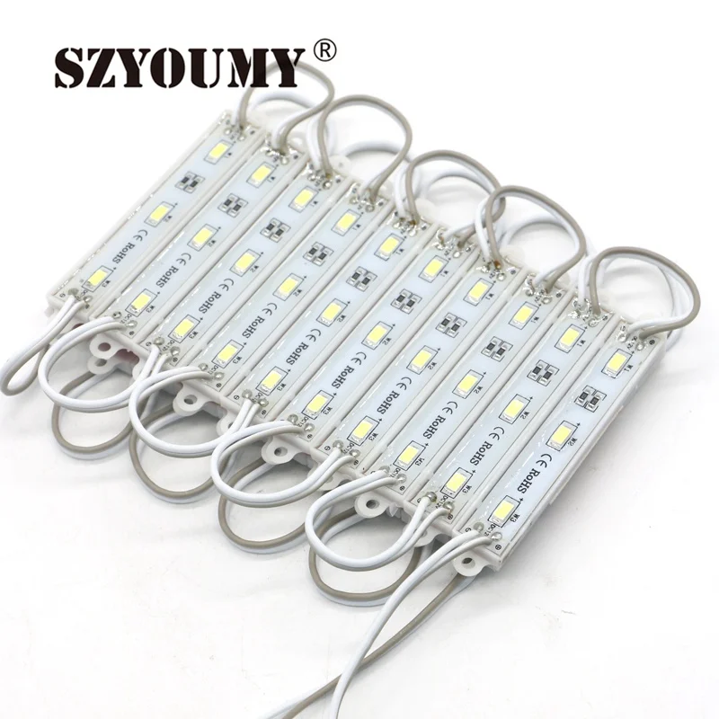

SZYOUMY DC12V SMD 5730 3LEDs LED Modules IP65 Waterproof Light Lamp 5730 White/Red/Green/Blue High Quality Advertising Light
