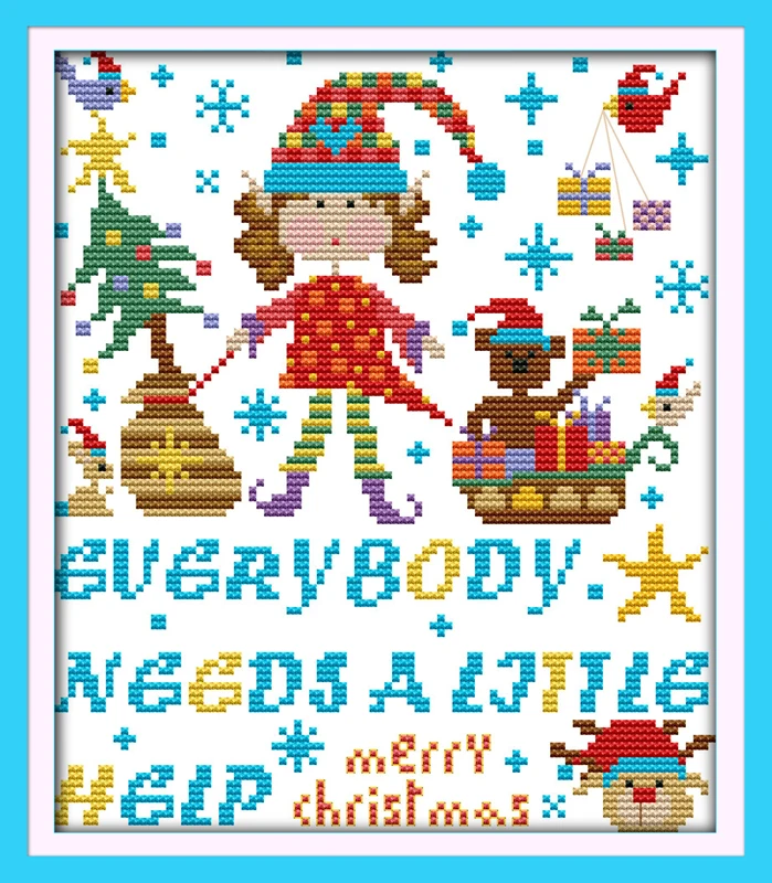 Merry Christmas Girl cross stitch kit cartoon 14ct 11ct count print canvas stitches embroidery DIY handmade needlework plus
Merry Christmas Girl cross stitch kit cartoon 14ct 11ct count print canvas stitches embroidery DIY handmade needlework plus