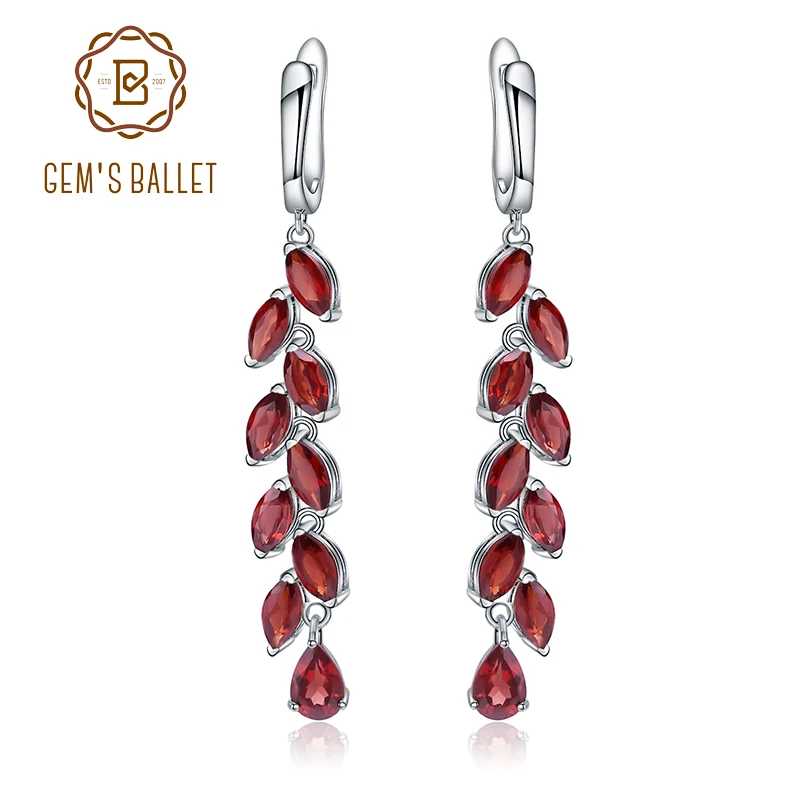 GEM'S BALLET 6.44Ct Natural Red Garnet Earrings For Women Fine Jewelry 925 Sterling Sliver Leaves & Branches Plant Drop Earrings
GEM'S BALLET 6.44Ct Natural Red Garnet Earrings For Women Fine Jewelry 925 Sterling Sliver Leaves & Branches Plant Drop Earrings