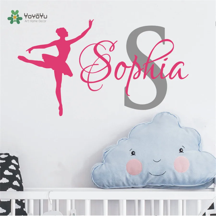Ballerina Dancing Custom Girl Name Wall Sticker Ballet Dance Vinyl Decal Personalized Name Girls Living Room Wall mural M-110
Ballerina Dancing Custom Girl Name Wall Sticker Ballet Dance Vinyl Decal Personalized Name Girls Living Room Wall mural M-110