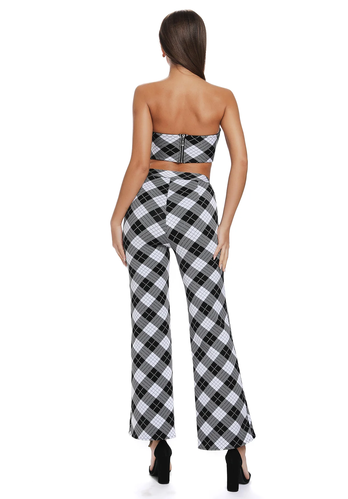 Fashion Women Sets Plaid Strapless Top Pants Rayon Bandage Sets Singer Night Party Sexy Party
Fashion Women Sets Plaid Strapless Top Pants Rayon Bandage Sets Singer Night Party Sexy Party