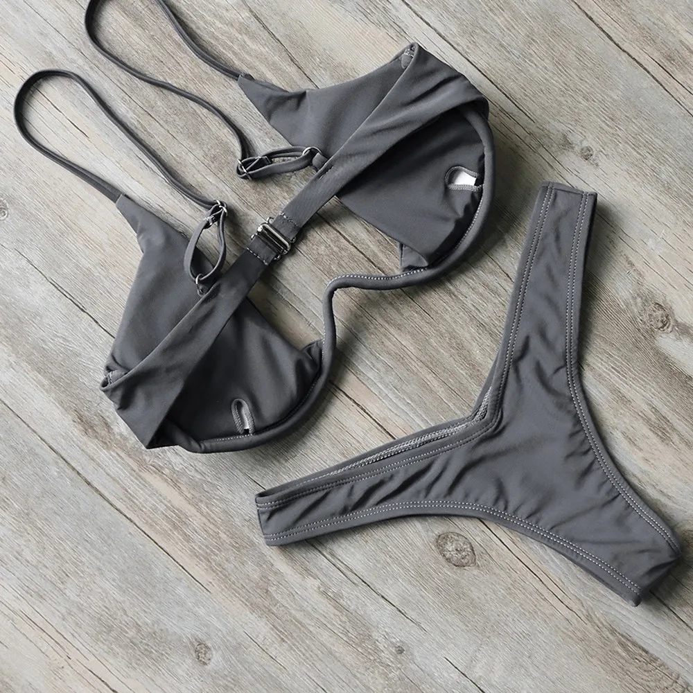 Bikini 2020 Swimsuit Women Manual Push-up Padded Bra Beach Halter Bikini Set Swimsuit Swimwear Biquini Micro Bikini
Bikini 2020 Swimsuit Women Manual Push-up Padded Bra Beach Halter Bikini Set Swimsuit Swimwear Biquini Micro Bikini