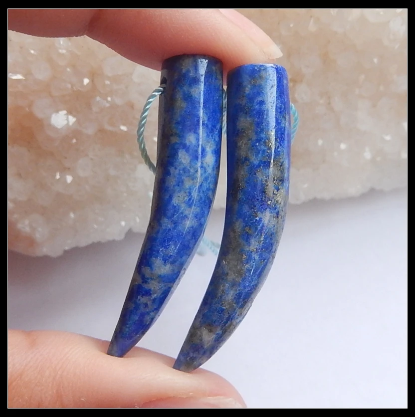 Hot Sale Natural Stone Lapis Lazuli Earring Bead 47x8x8mm 8.46g Blue Color Fashion Jewelry Women Earrings Accessories
Hot Sale Natural Stone Lapis Lazuli Earring Bead 47x8x8mm 8.46g Blue Color Fashion Jewelry Women Earrings Accessories