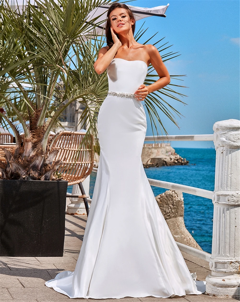 Elegant Mermaid Wedding Dresses Vestidos de novia 2019 Simple Bridal Dress White Romantic Floor Length Wedding Gowns
Elegant Mermaid Wedding Dresses Vestidos de novia 2019 Simple Bridal Dress White Romantic Floor Length Wedding Gowns
