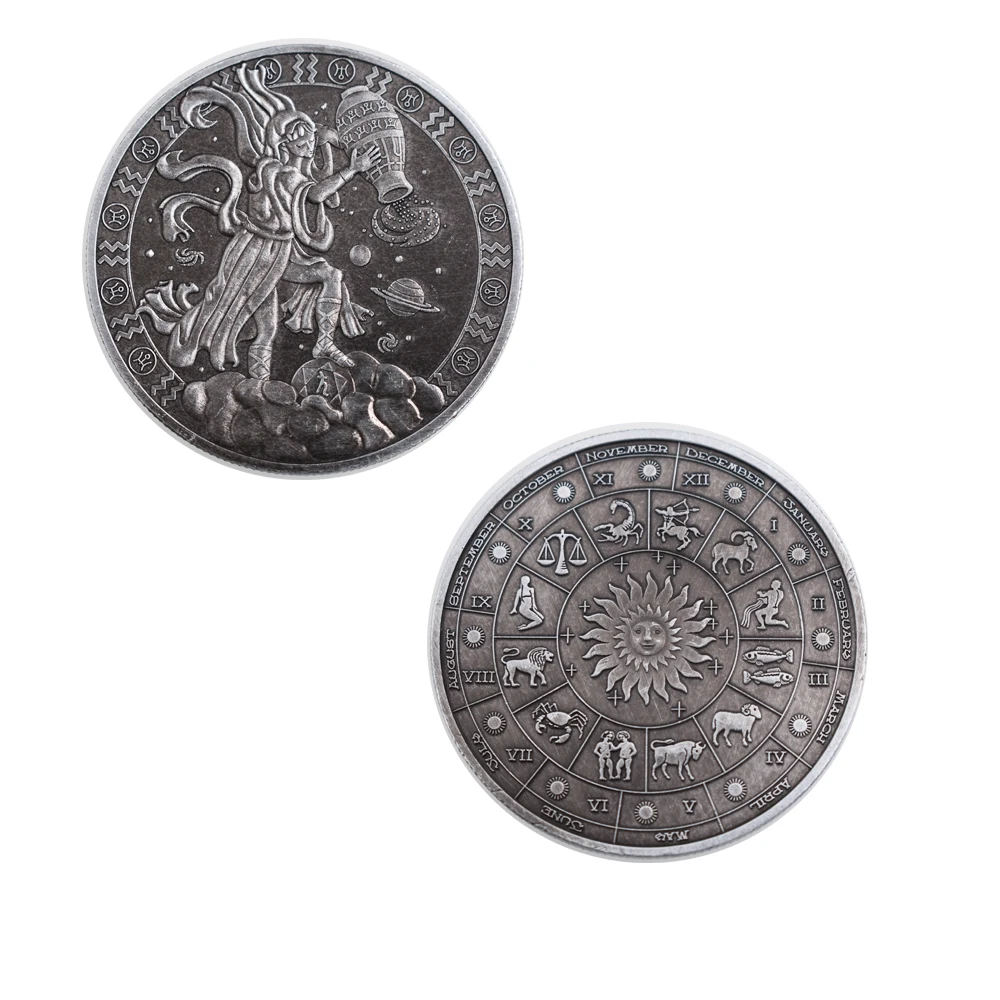 Fashion Souvenir Gifts Aquarius Creatve Metal Coin for Christmas Souvenirs Home Decoration Accessories Coins Collectibles
Fashion Souvenir Gifts Aquarius Creatve Metal Coin for Christmas Souvenirs Home Decoration Accessories Coins Collectibles