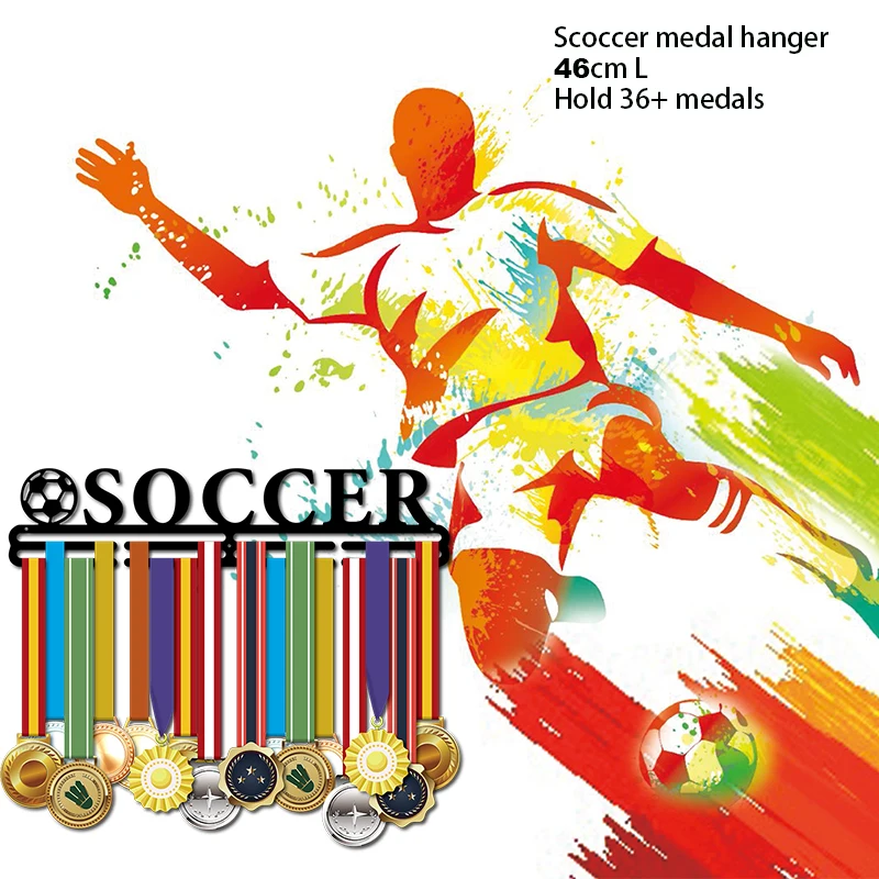 DDJOPH Soccer medal holder Sport medal hanger for soccer Medal display rack hanger 46cm L
DDJOPH Soccer medal holder Sport medal hanger for soccer Medal display rack hanger 46cm L