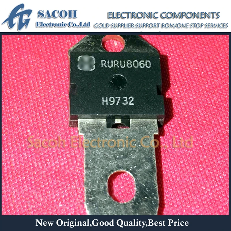 Genuine New Original 2PCS/Lot RURU8060 8060 or RURU10060 or RURU15060 TO-218 80A/100A/150A 600V Ultrafast Diode
Genuine New Original 2PCS/Lot RURU8060 8060 or RURU10060 or RURU15060 TO-218 80A/100A/150A 600V Ultrafast Diode