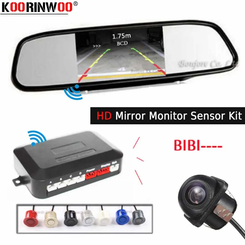Koorinwoo Wireless car parking sesnor kit Auto Rear View Camera TFT LCD Monitor With Parking Alarm Sensor Radar 4 Reverse Video
Koorinwoo Wireless car parking sesnor kit Auto Rear View Camera TFT LCD Monitor With Parking Alarm Sensor Radar 4 Reverse Video