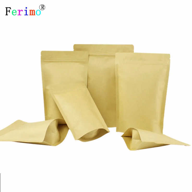 Ferimo Multi Sizes 100pcs Herb Coffee Tea Retail Zip Lock Storage Bag Reclosable Brown Kraft Paper Stand Up Pouches
Ferimo Multi Sizes 100pcs Herb Coffee Tea Retail Zip Lock Storage Bag Reclosable Brown Kraft Paper Stand Up Pouches