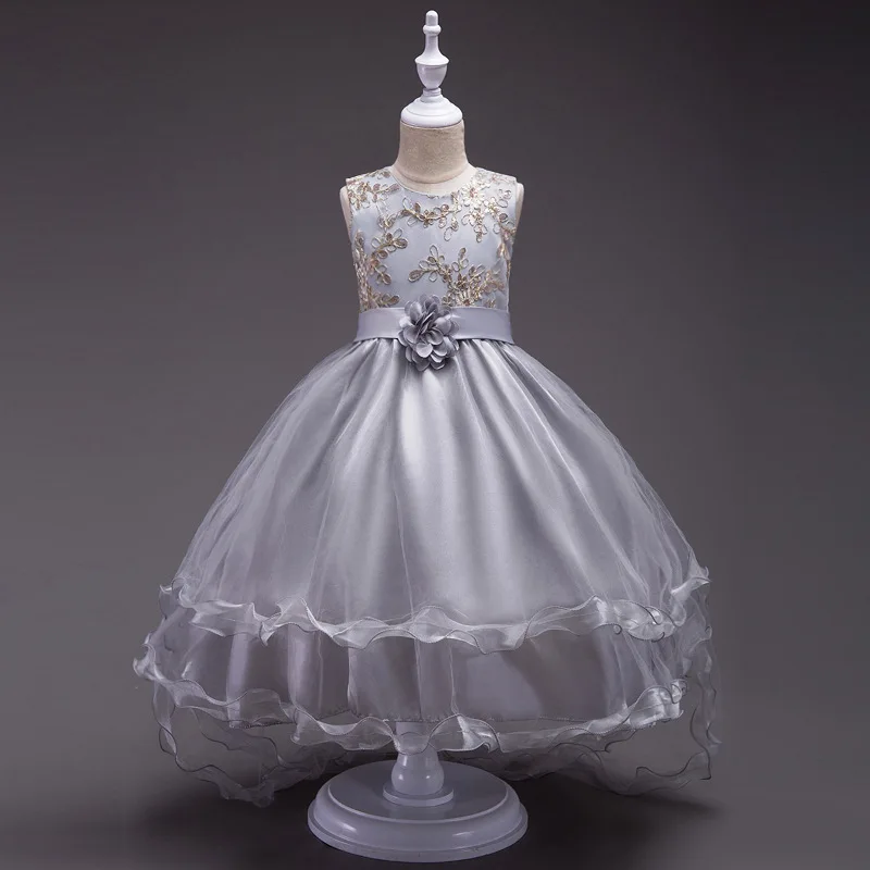 New Style Beautiful Children Princess Gown Designs Sleeveless Girls Tailing Pageant Dress mint Silver Grey Flower Girl Dresses
New Style Beautiful Children Princess Gown Designs Sleeveless Girls Tailing Pageant Dress mint Silver Grey Flower Girl Dresses