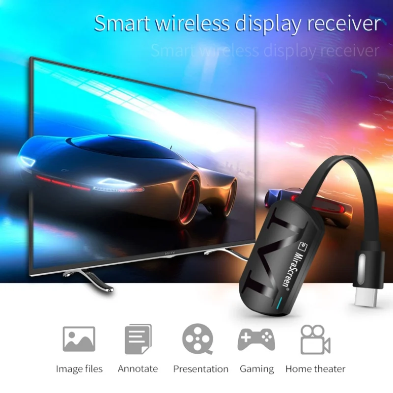 Черный MiraScreen G4 TV Stick Dongle Anycast Cast HDMI WiFi Дисплей приемник Miracast Google Chromecast 2 Мини ПК Android