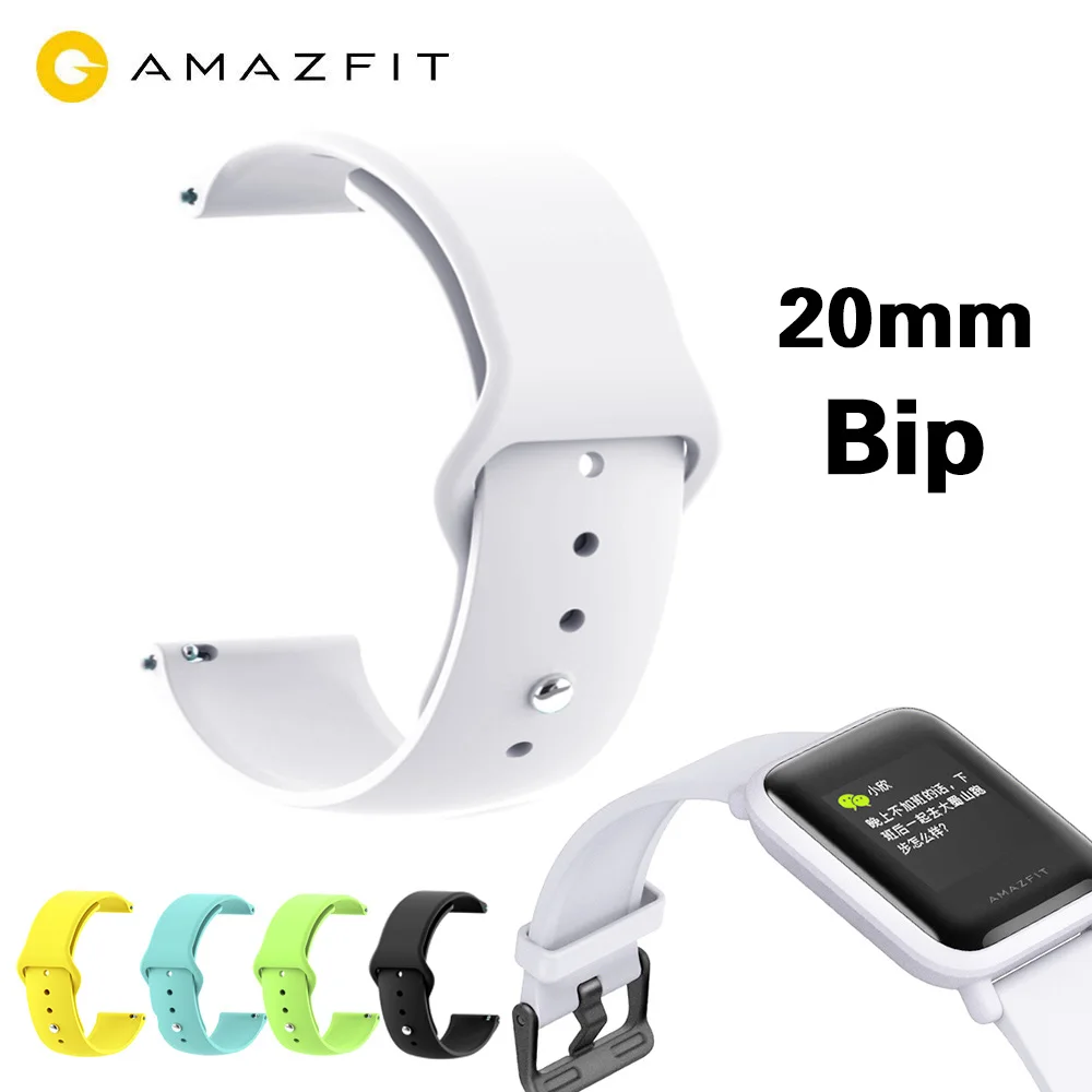 Однотонные силиконовые умные часы ремешок для Xiaomi Huami Amazfit Bip Yout смарт Браслет